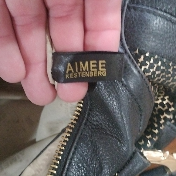 Aimee Kestenberg Black and gold satchel bag. - Picture 15 of 16